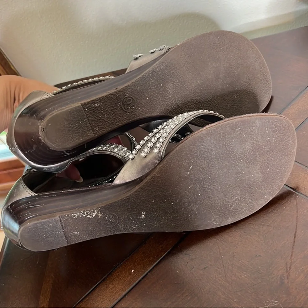 Rhinestone Ankle Strap Sandals